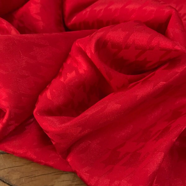 Cetim Pied Poule Dolce Vermelho Salsa