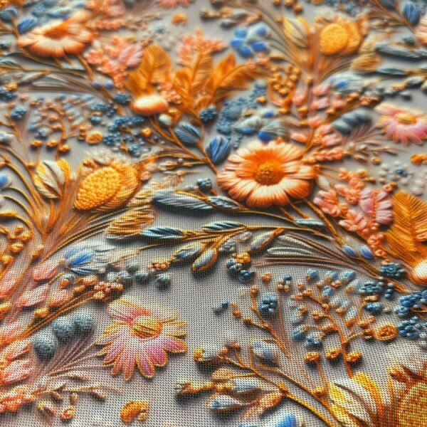 Tulle de Malha Estampado Liberty Colors