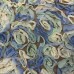 Tulle Floral 3D Azul Serenity e Verde Água