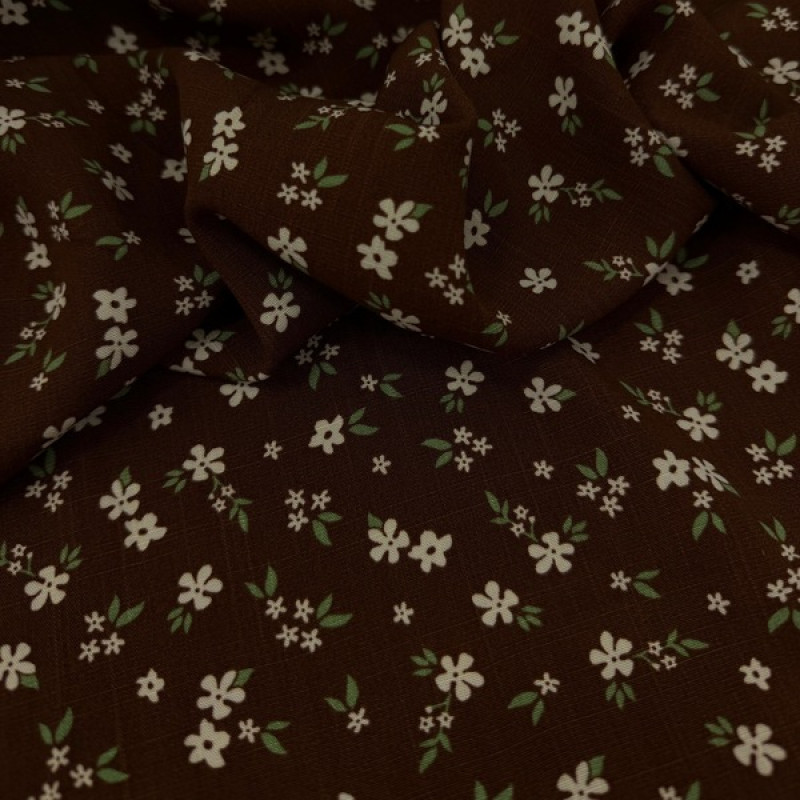 Viscolinho Liberty Bege e Marrom Viscolinho Liberty Bege e Marrom