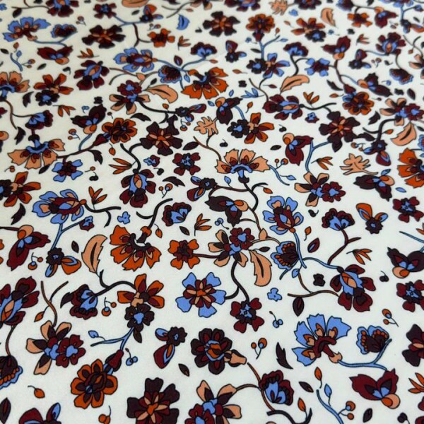 Cetim Belíve Floral Portuguêsa Fundo Nude