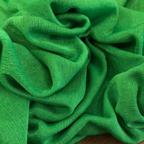 Malha Jersey Verde Bandeira Acetinada 