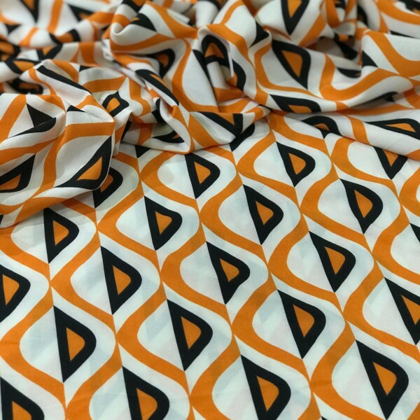 Viscoseda Estampada Laranja
