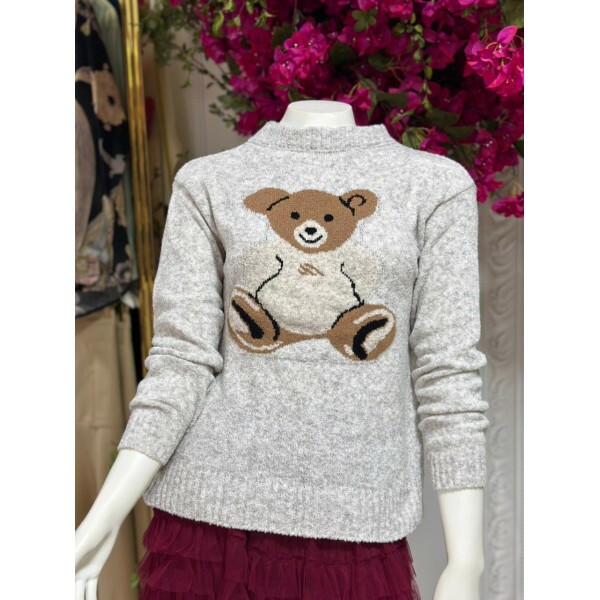 Blusa Tricot Modal Bege Blusa Tricot Modal Bege