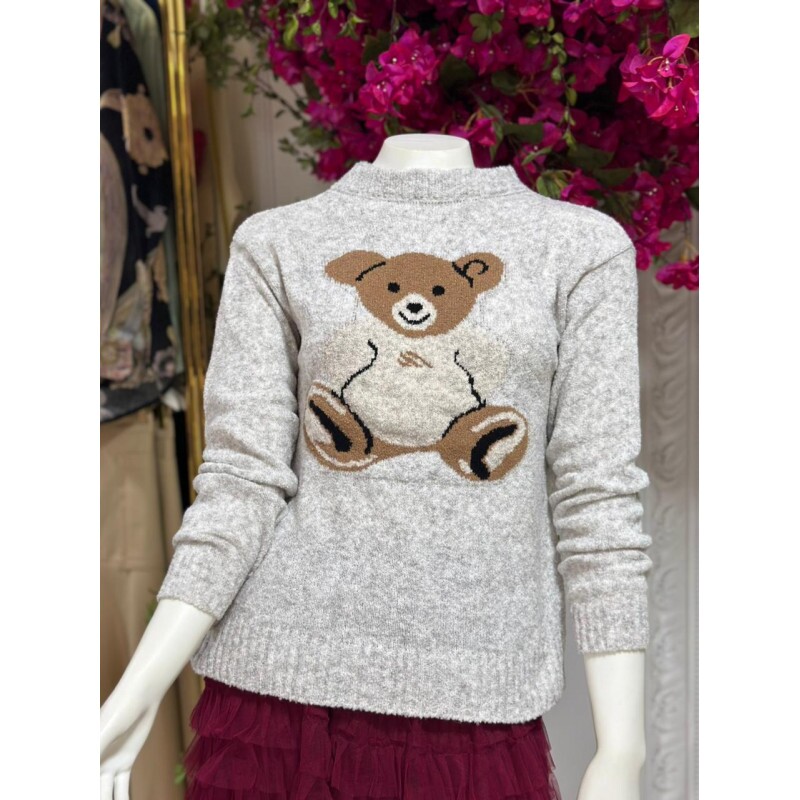 Blusa Tricot Modal Bege Blusa Tricot Modal Bege