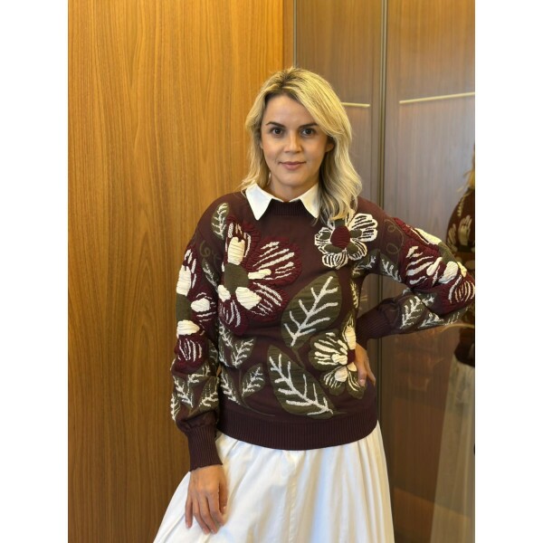 Blusa Jacquard 3D