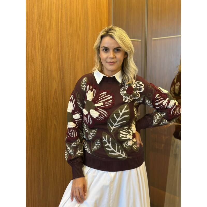 Blusa Jacquard 3D Blusa Jacquard 3D