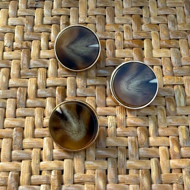 Botão Marrom Mescla G 13748