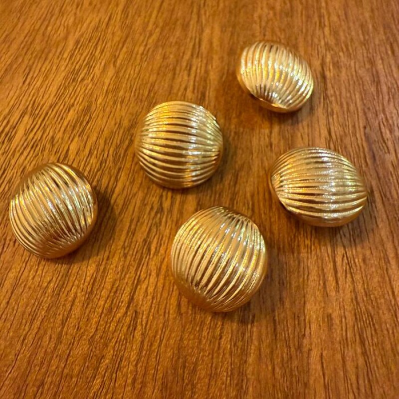 Botão Metal Dourado Banho Premium G 13755