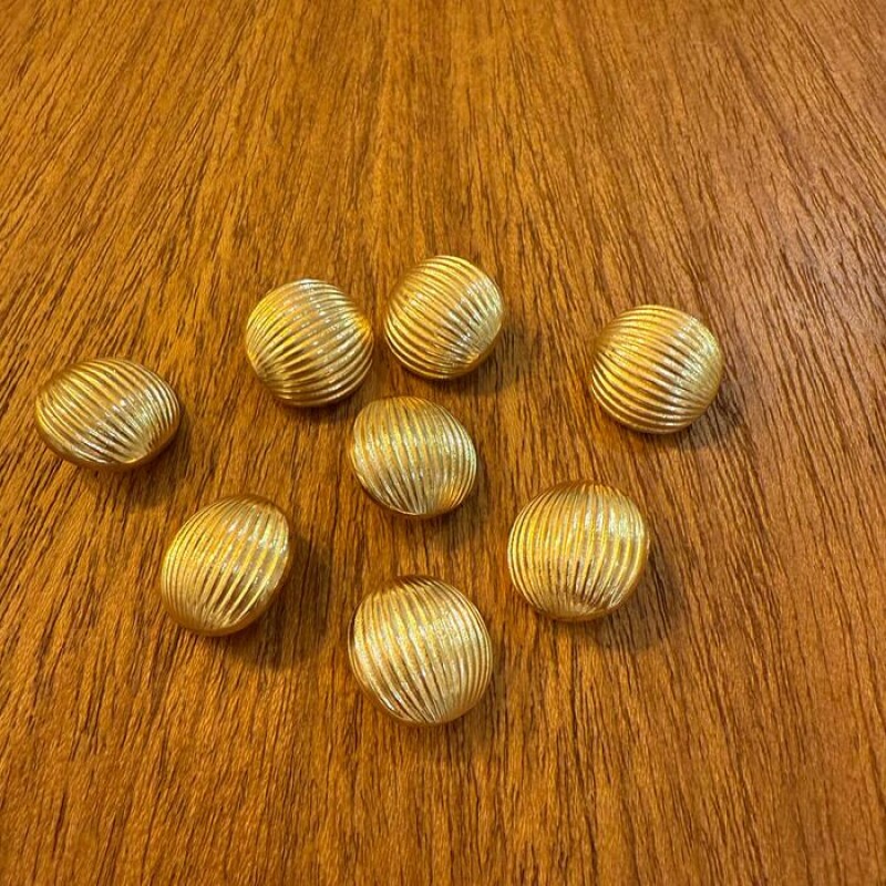 Botão Metal Dourado Banho Premium M 13756