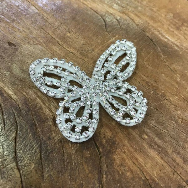 Aplique Borboleta com Strass