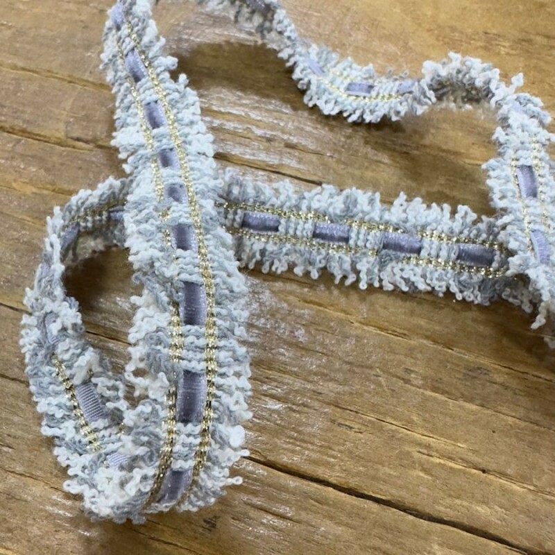 Entremeio de Tweed c/ Veludo Cinza