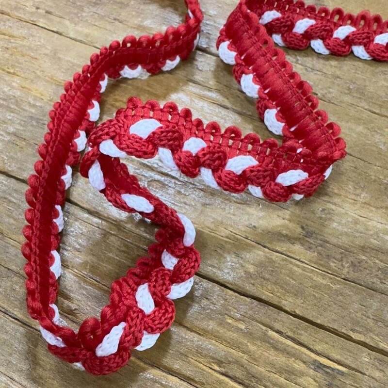 Entremeio Vivo Trançado Vermelho