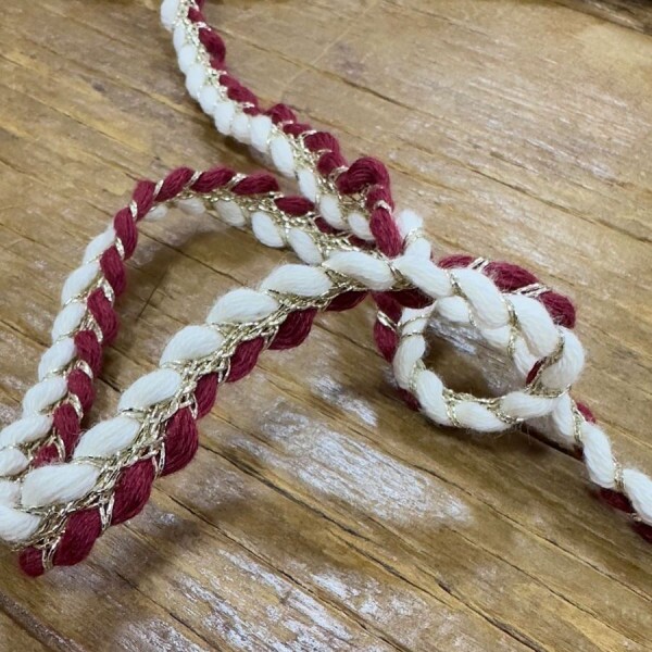 Galão Marsala e Off White com Lurex