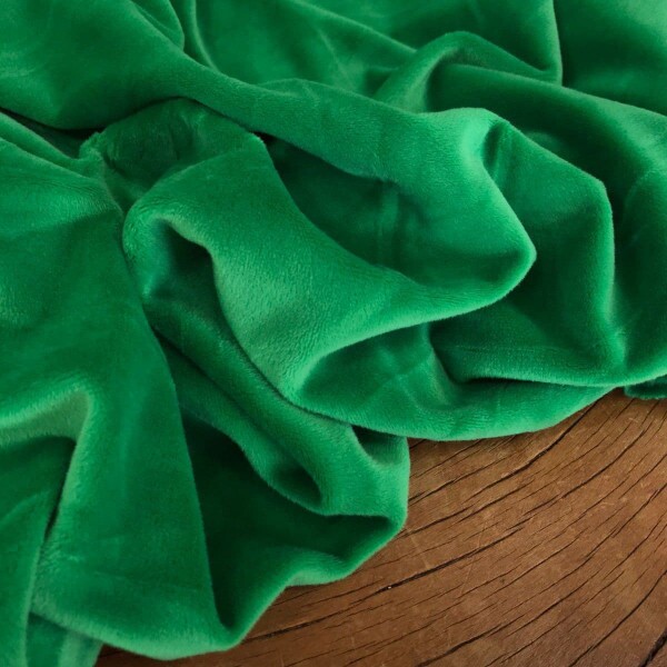 Malha Plush Premium  Cristal Verde Bandeira