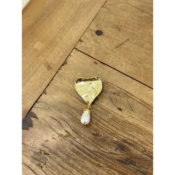 Broche Dourado de Pérola