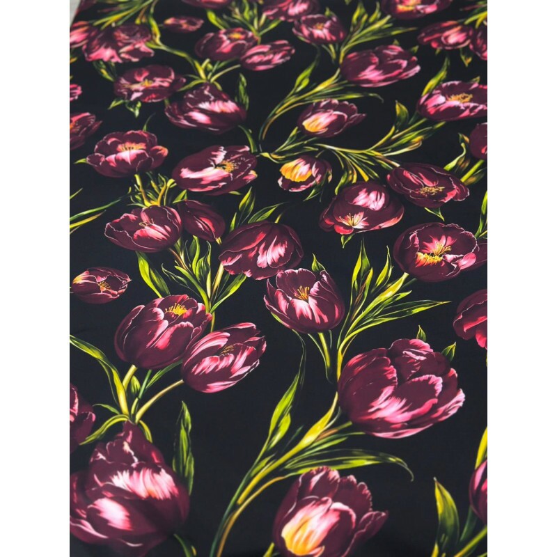 Cetim Bucol Tulipas