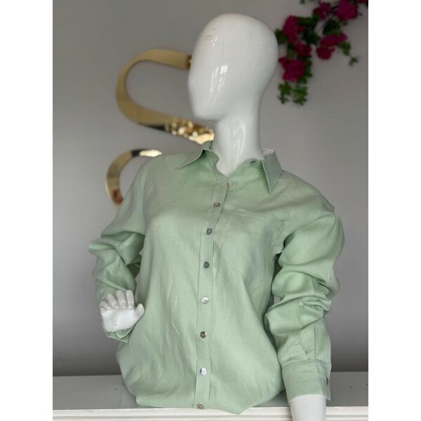 Camisa Verde Linho Puro 