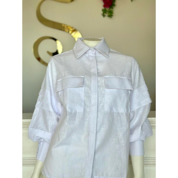 Camisa Exclusiva Algodão Indiano Branca Camisa Exclusiva Algodão Indiano Branca