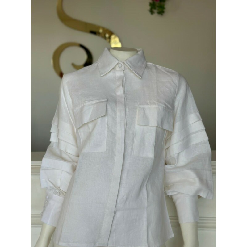 Camisa Exclusiva Linho Puro Italiano Off White Camisa Exclusiva Linho Puro Italiano Off White