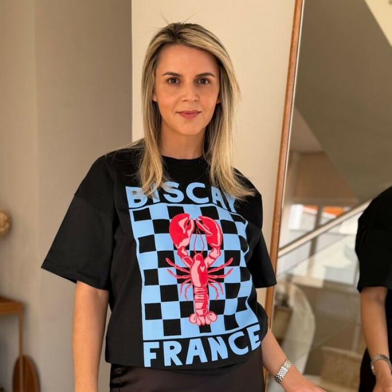 Camiseta Preta G Estampa Lagosta Camiseta Preta G Estampa Lagosta