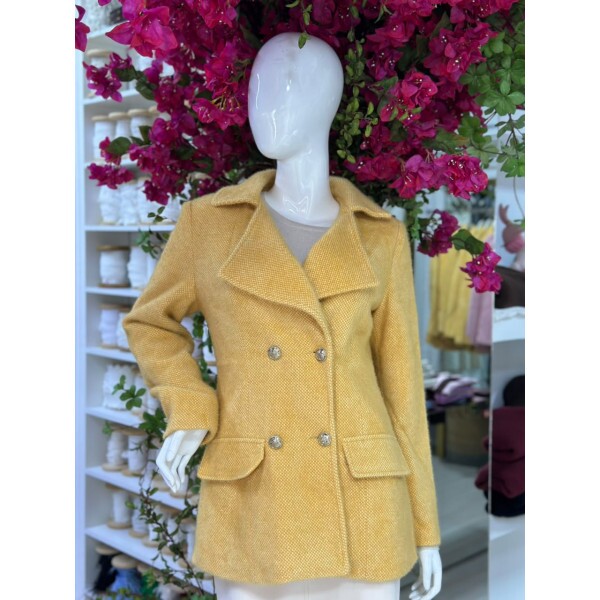 Casaco De Lã Italiana Amarelo 
