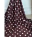  Cetim Marrom Polkadots