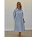 Chemise Azul Serenity Linho Puro