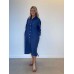 Chemise Azul Marinho Linho Puro