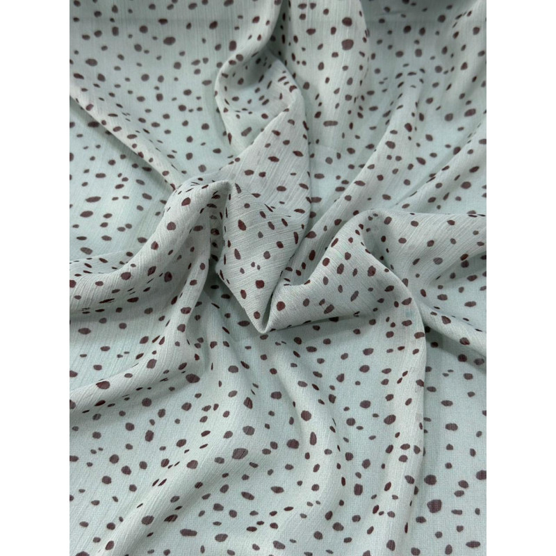 Chiffon Polkadots Mini Irregular Verde Aguá 