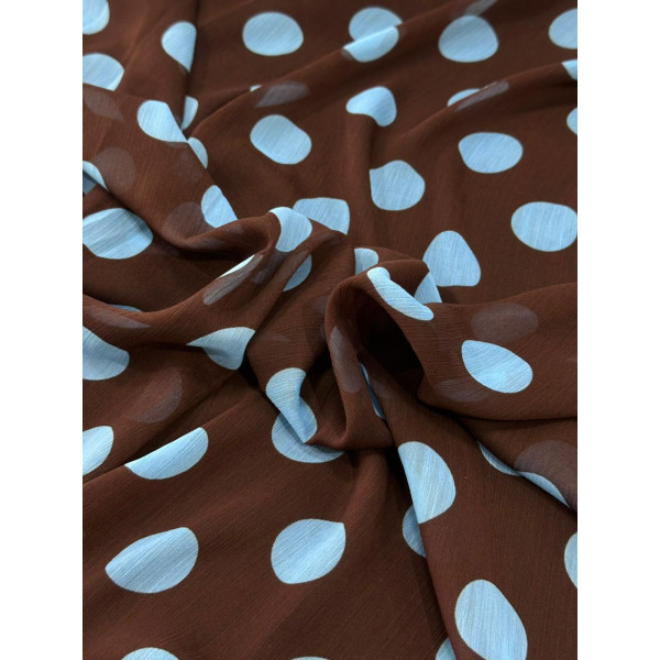 Chiffon Polkadots Marrom Chiffon Polkadots Marrom