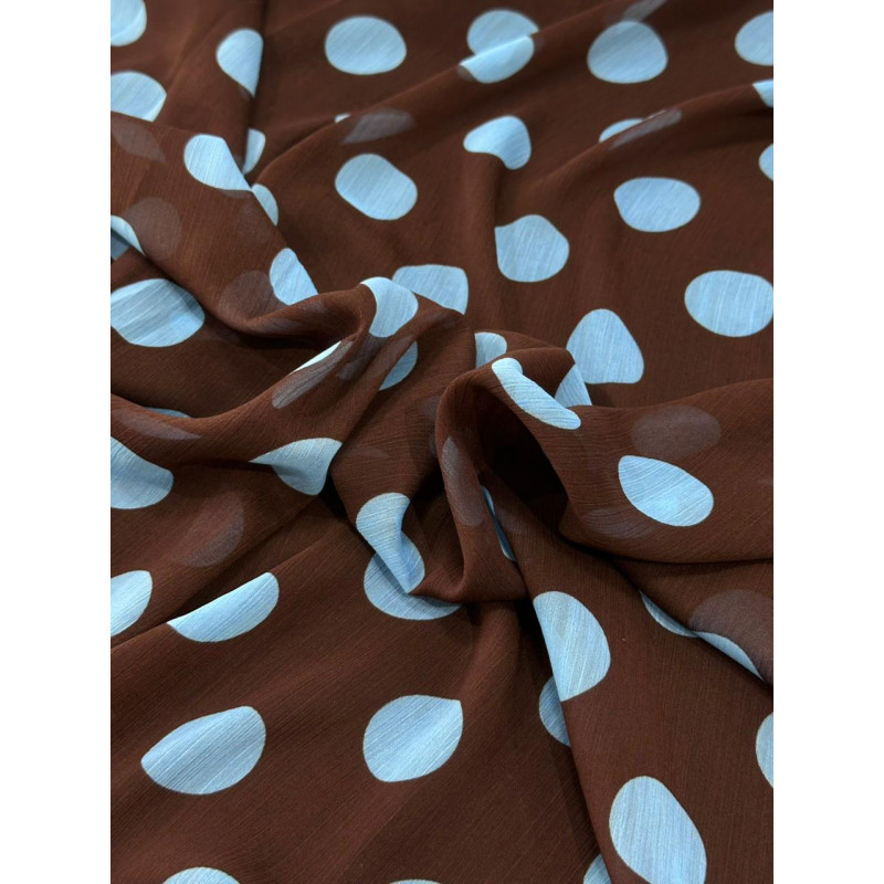 Chiffon Polkadots Marrom Chiffon Polkadots Marrom