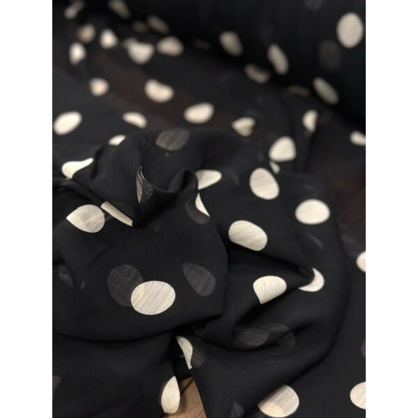 Chiffon Polkadots Preto