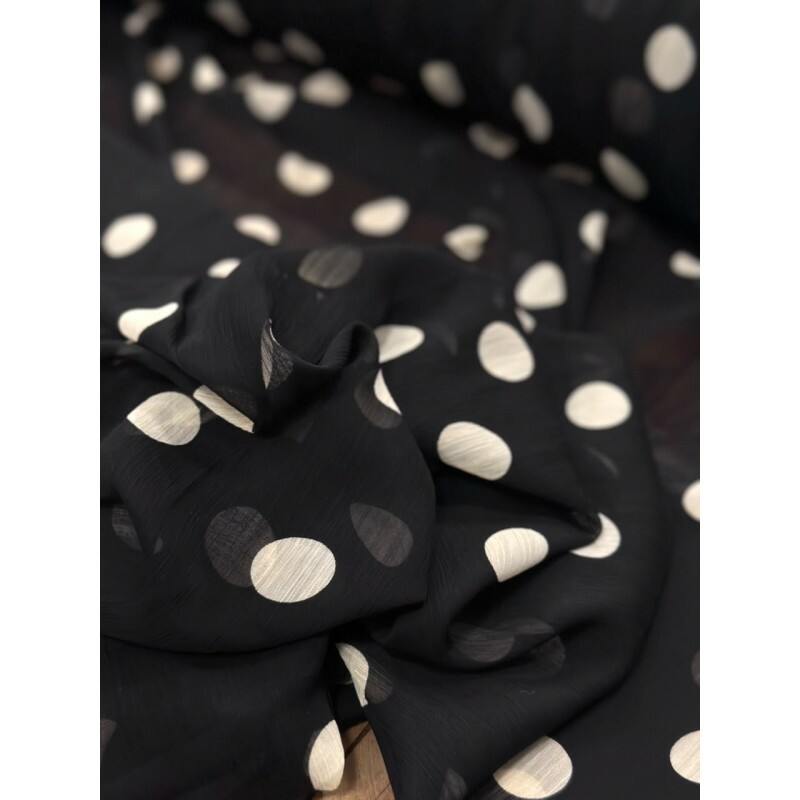 Chiffon Polkadots Preto