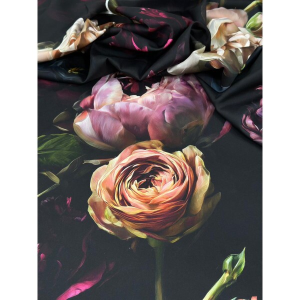 Alfaiataria Crepe Carolina Peônias