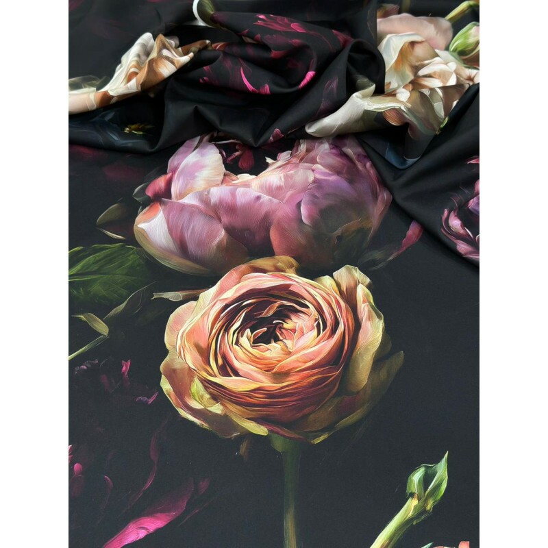 Alfaiataria Crepe Carolina Peônias