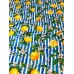 Crepe Listrado Azul com Limões Crepe Listrado Azul com Limões