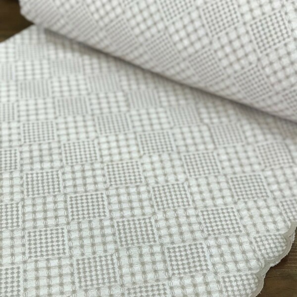 Linho Misto Branco Bordado Natural Barrado Duplo