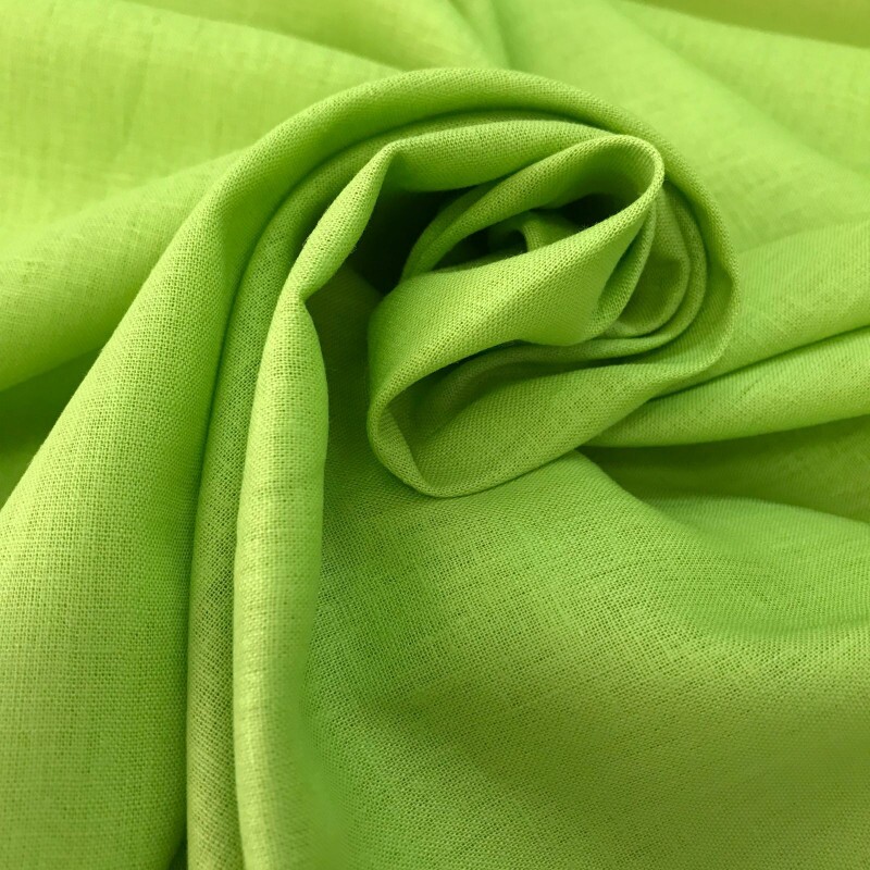 Cambraia De Algodão Verde Lima