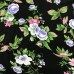 Crepe GGT Preto Floral Rosa e Azul