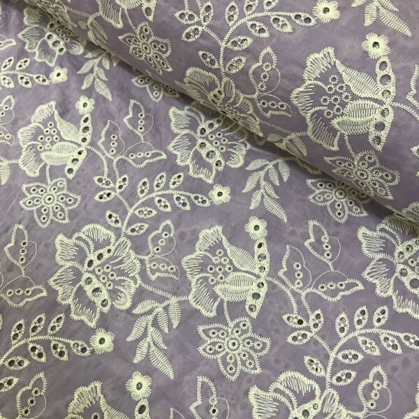 Laise Lilás Bordada Floral