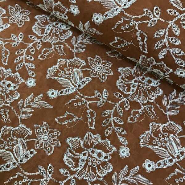 Laise Terracota Bordada Floral