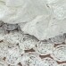 Tulle de Malha Floral 3D Branco Maior  