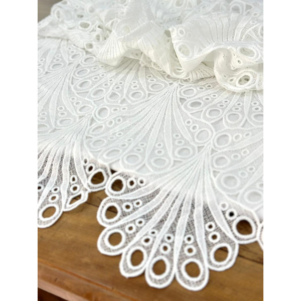 Guipure Off White Barrado Duplo