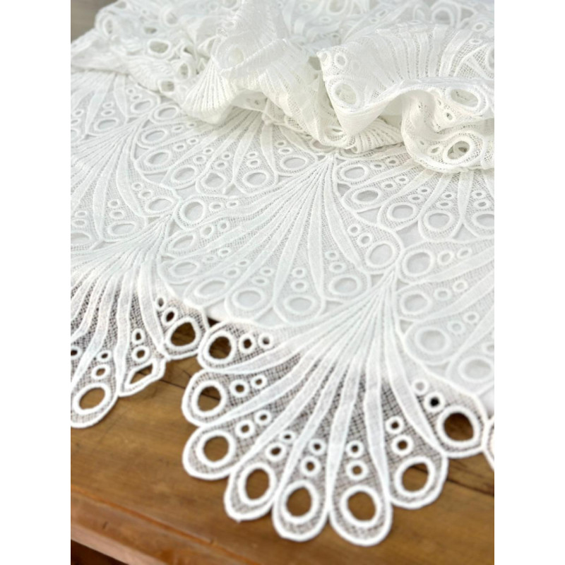 Guipure Off White Barrado Duplo Guipure Off White Barrado Duplo