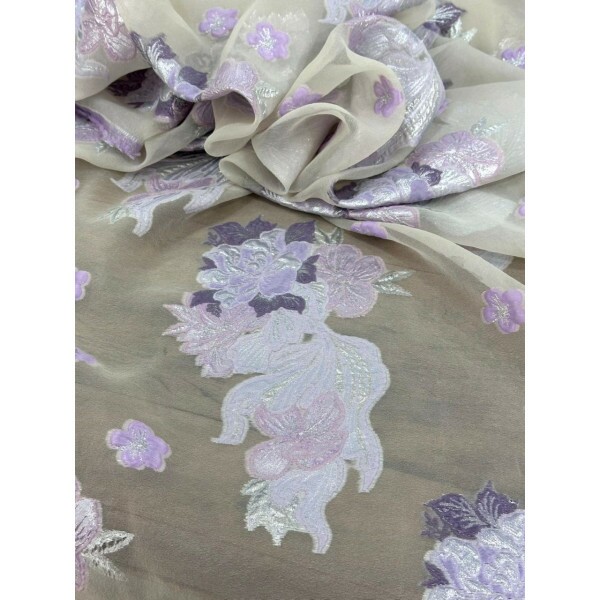 Jacquard Devorê Italiano Lavanda