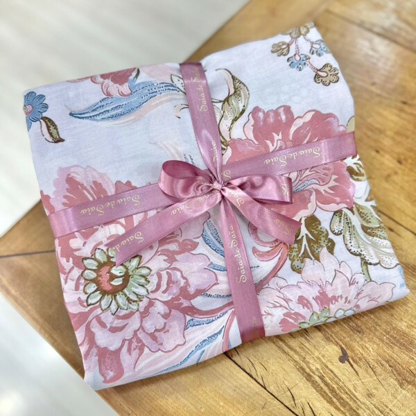 Kit Linho Misto Floral Vitoriano