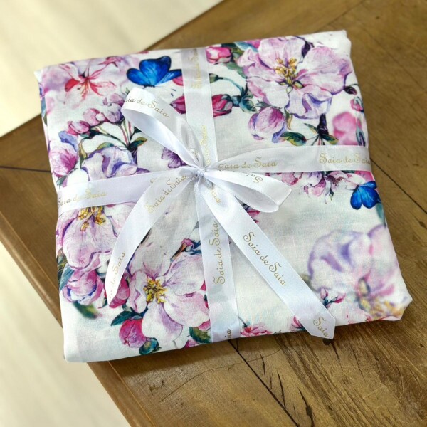 Kit Linho Misto Jardim das Borboletas