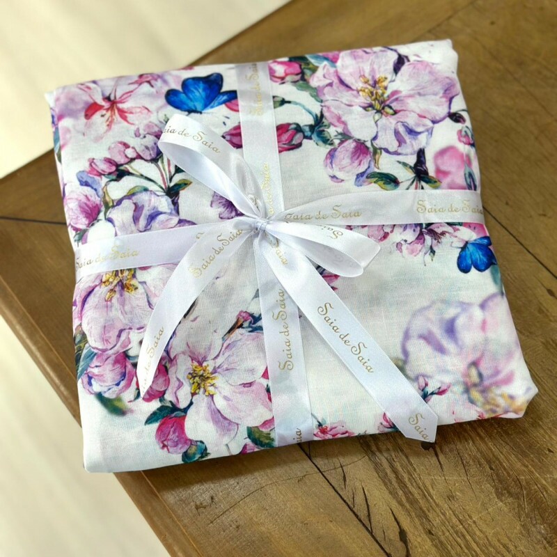 Kit Linho Misto Jardim das Borboletas Kit Linho Misto Jardim das Borboletas