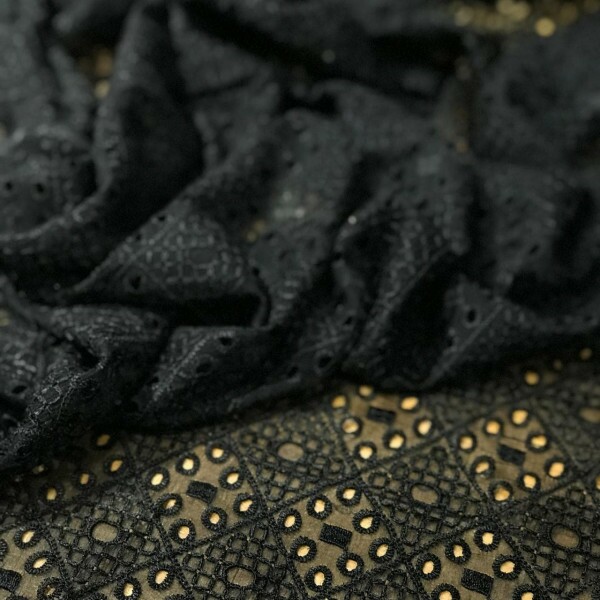 Viscose com Seda Black Trabalhada 